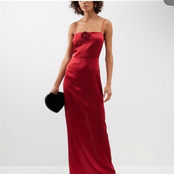 Reformation Frankie 100% Silk Red Maxi Dress - Picture 1 of 14